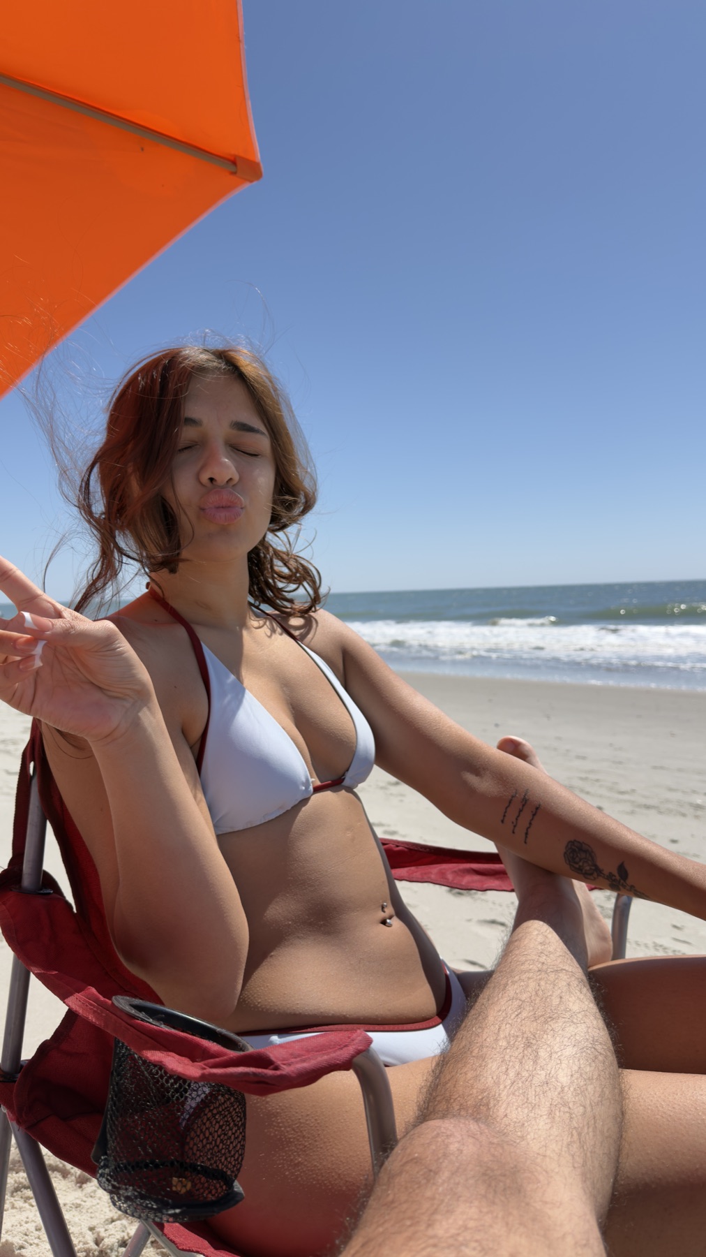 En la playa